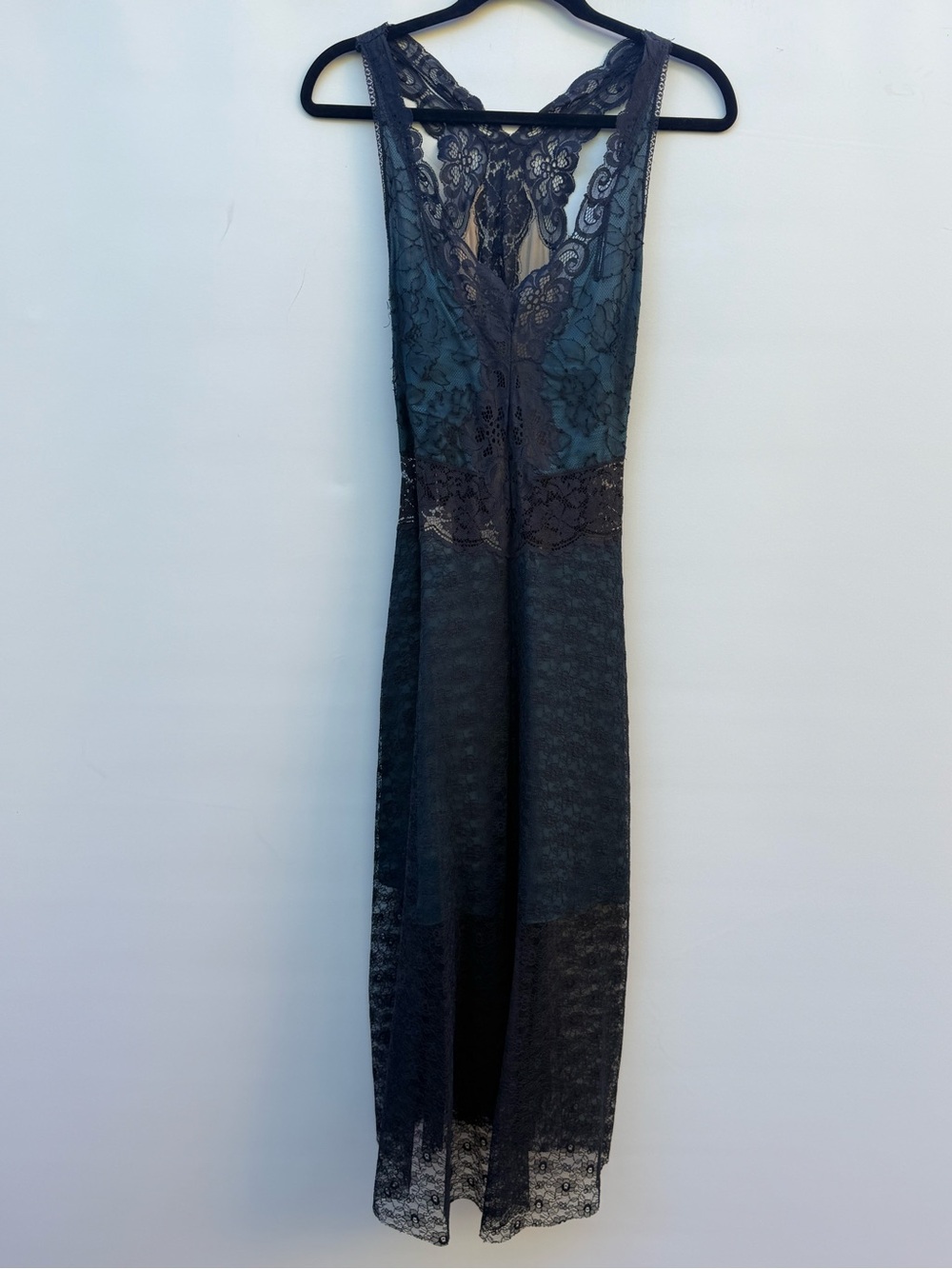 Stella McCartney Blue Lace Midi Dress Sz 40